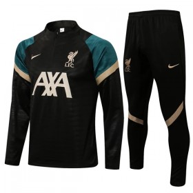 Liverpool Børn Sweatshirt Dragt 2022-23 Sort Kvart-Zip